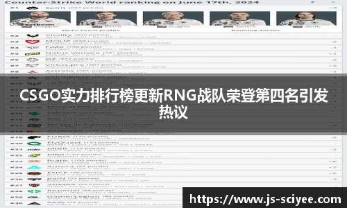 CSGO实力排行榜更新RNG战队荣登第四名引发热议